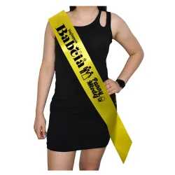 Szarfa ŻÓŁTA Ślub Najlepsza Babcia Panny Młodej